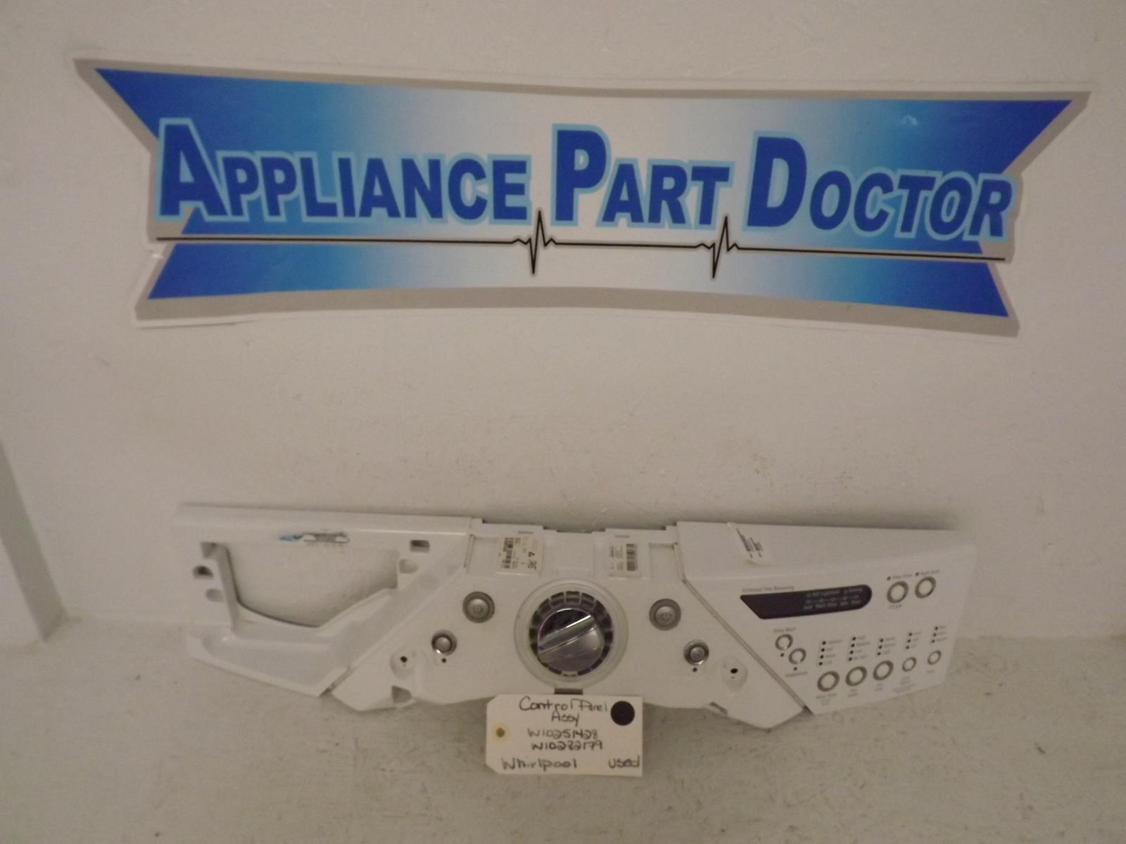 Whirlpool Washer W10251428 W10282179 Control Panel Assembly Used Whirlpool Washer W10251428 W10282179 Control Panel Assembly Used